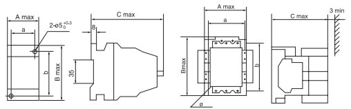 OEM ODM 380V 3TF 45/46 AC Contactor Dimensions