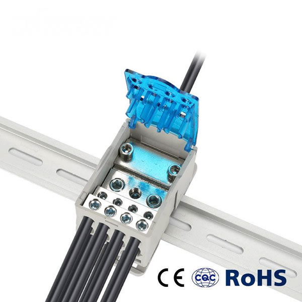 China Ukk 500A DIN Rail Electrical Distribution Block Screw Connection