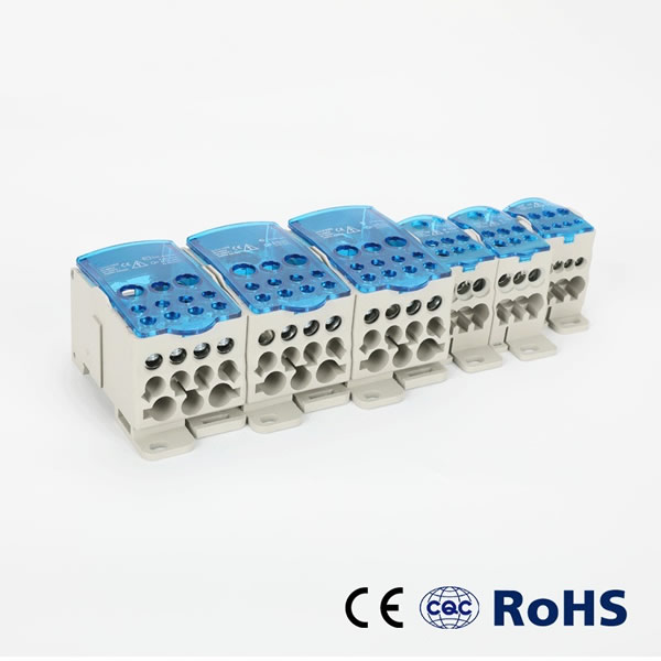 China Ukk 400A 35 mm DIN Rail Wiring Distribution Block Junction Box